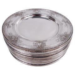 Set of 12 Watson Navarre Sterling Silver Bread & Butter Plates