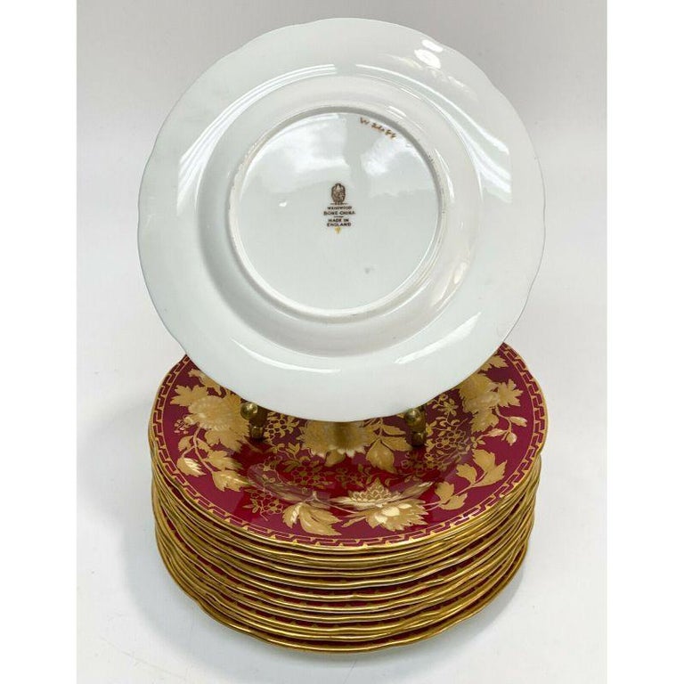 Set of 12 Wedgwood England Porcelain Bread and Butter Plates in Tonquin