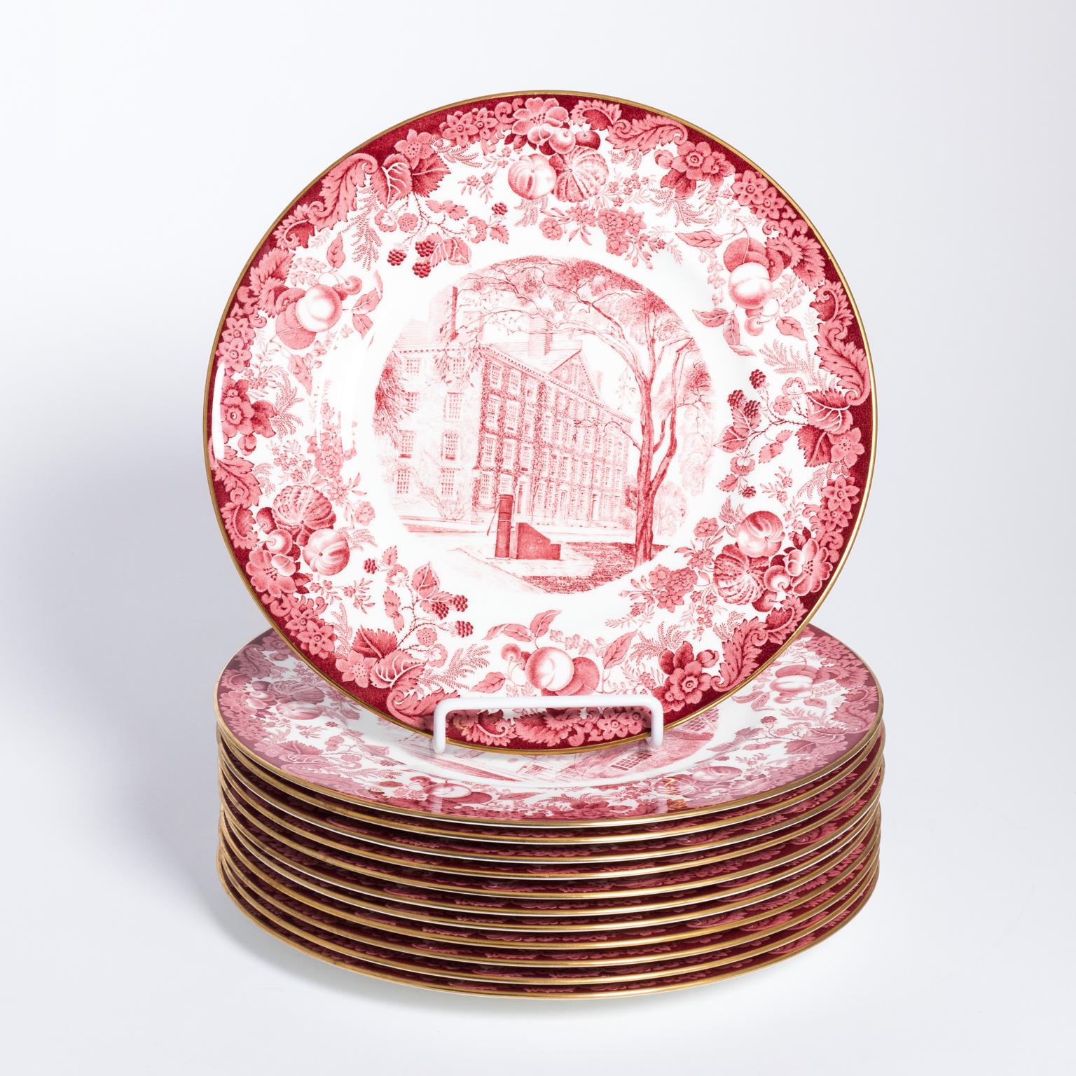 Set Of 12 Wedgwood Harvard University Plates 6