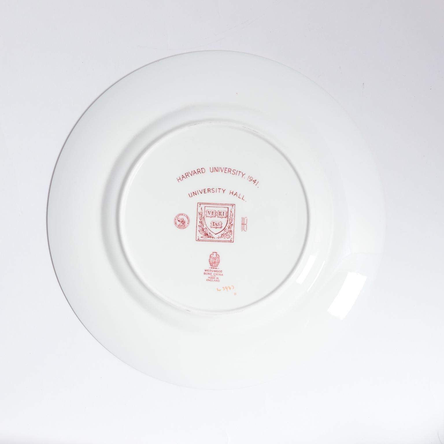 Set Of 12 Wedgwood Harvard University Plates 14