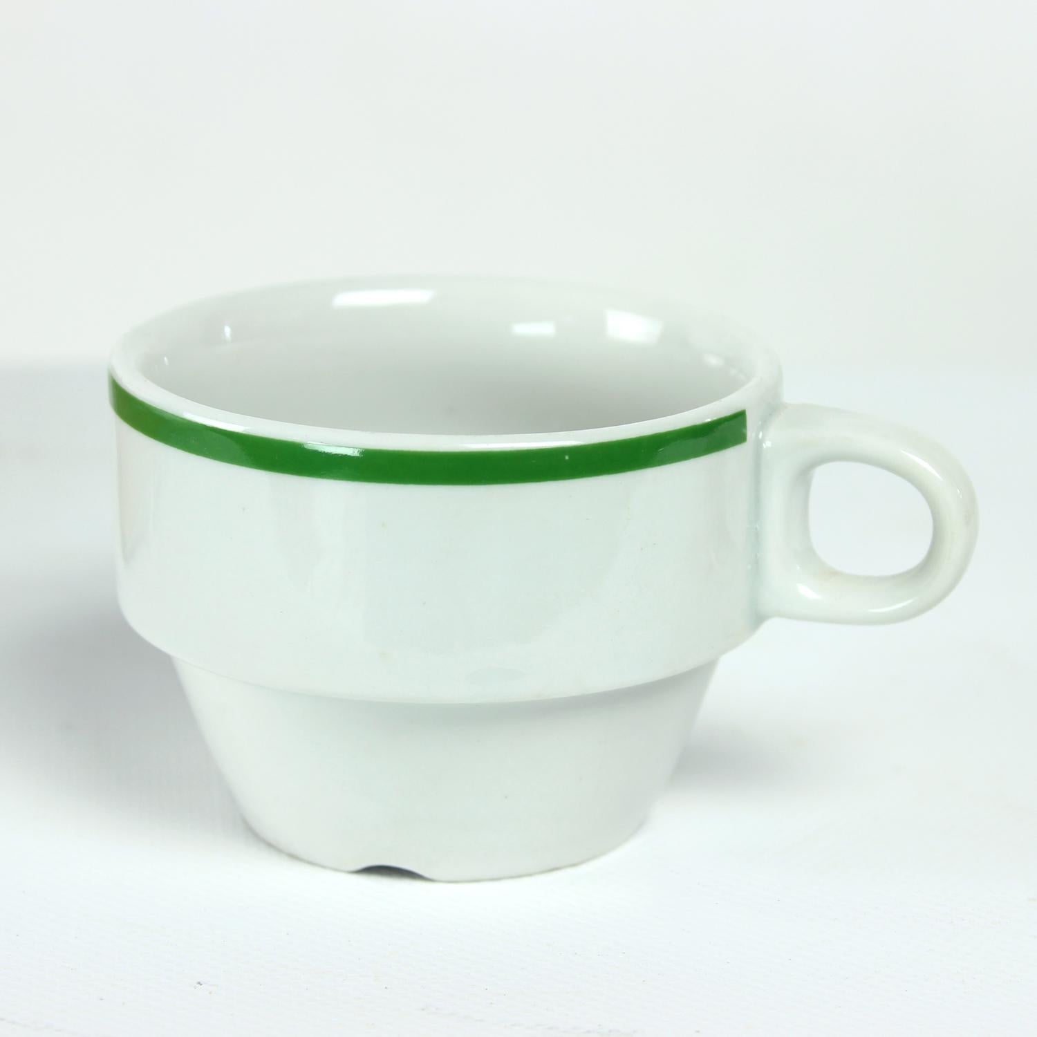 Set di 12 tazze in porcellana bianca di Lubiana, Polonia 1960 in vendita 2