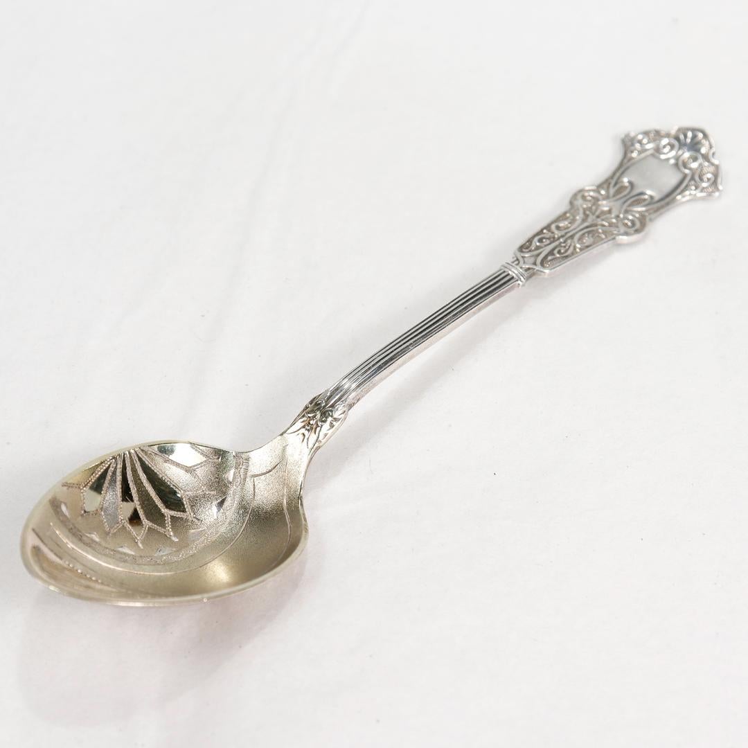 Set of 12 Whiting Alhambra Sterling Silver Aesthetic Movement Demitasse Spoons For Sale 8