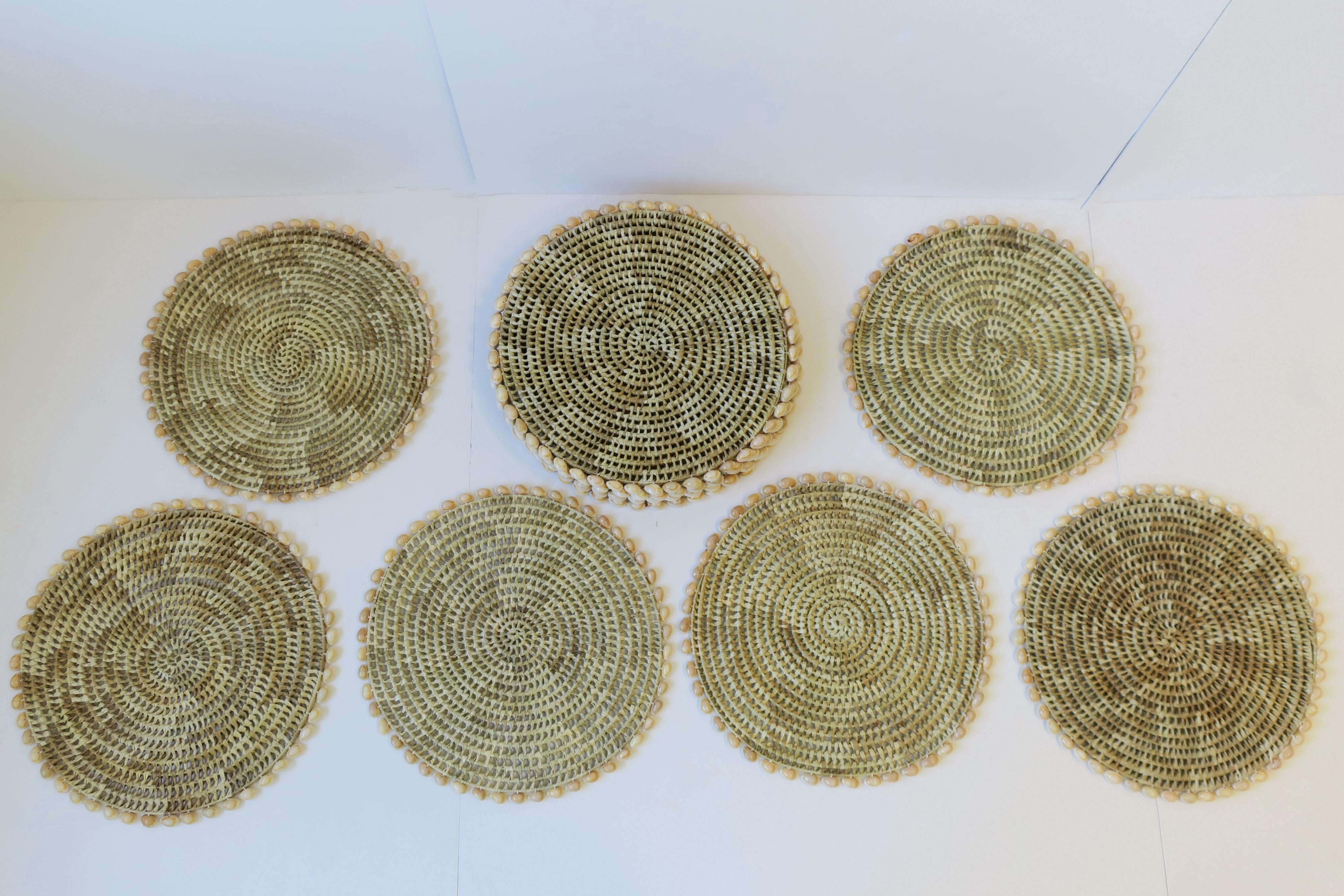 Seashell and Wicker Placemats or Dinner Plate Chargers, Set of 12 4