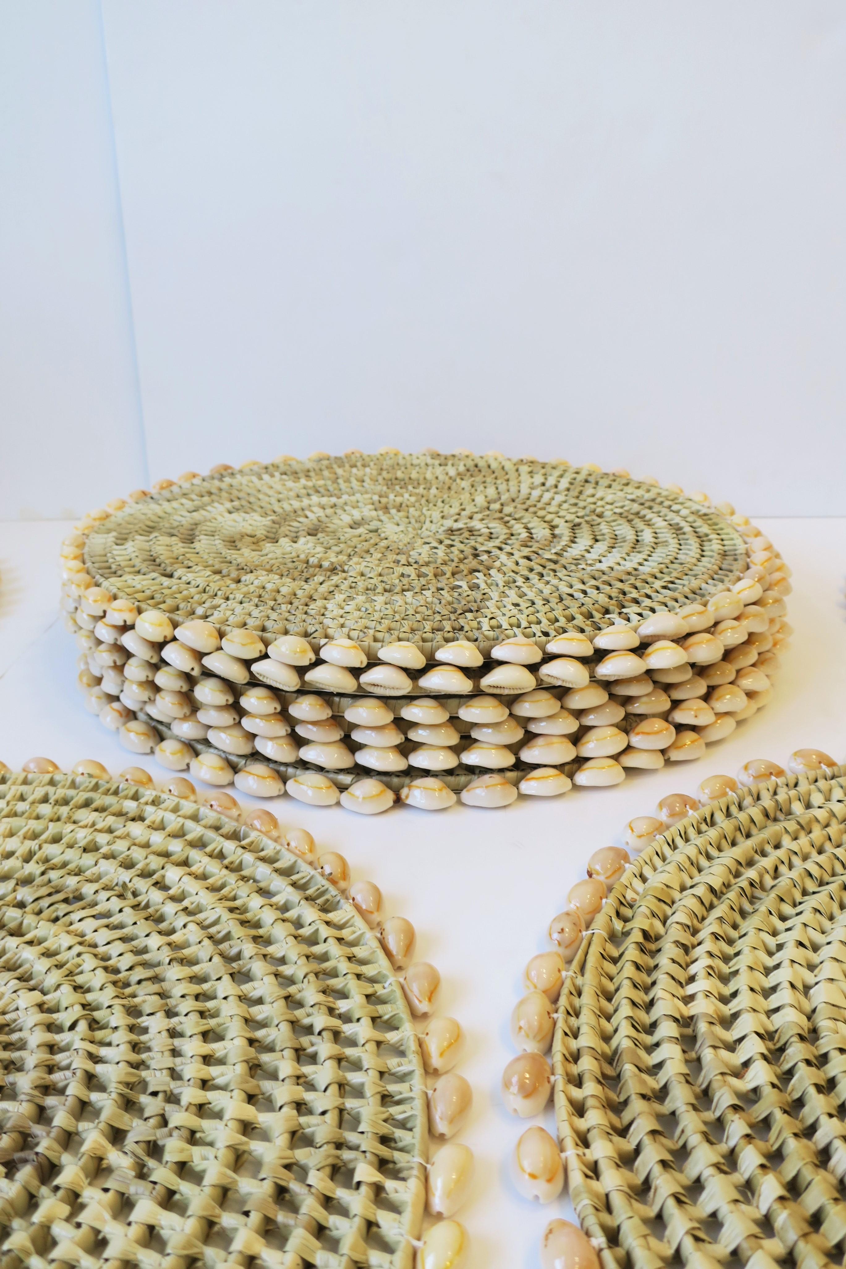 Seashell and Wicker Placemats or Dinner Plate Chargers, Set of 12 7