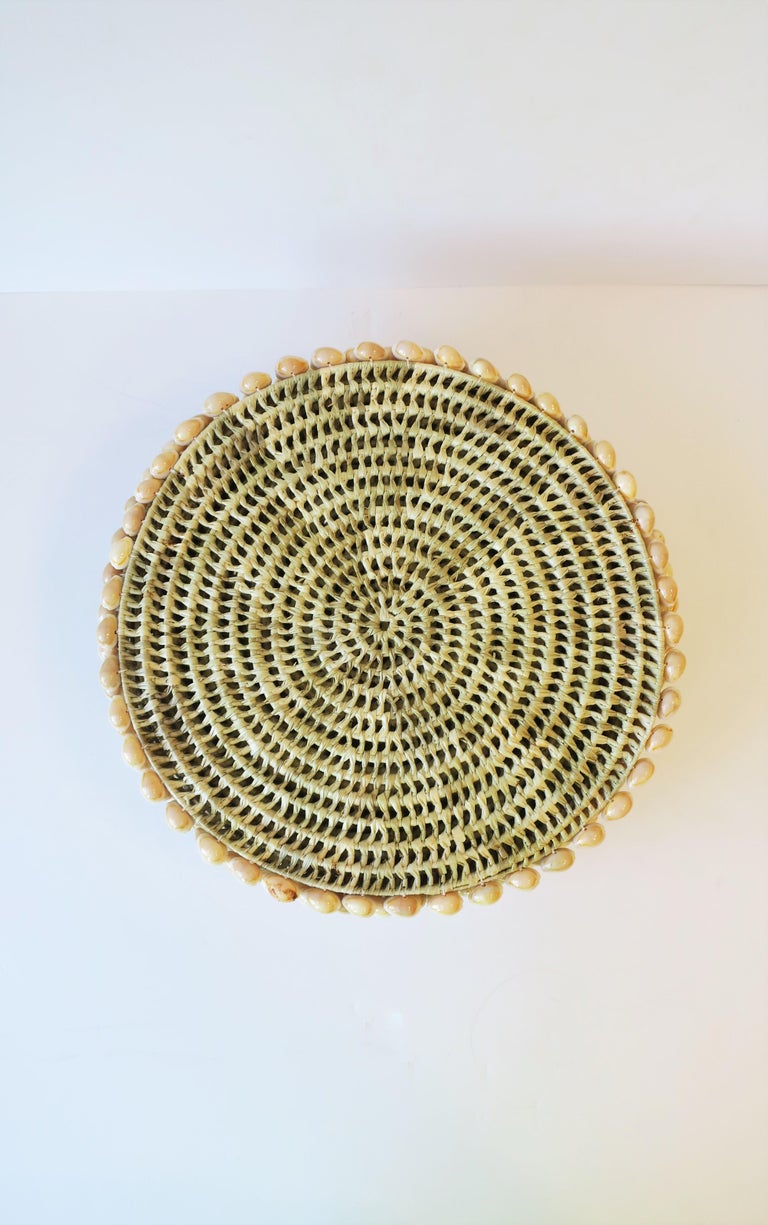 Seashell and Wicker Placemats or Dinner Plate Chargers, Set of 12 For