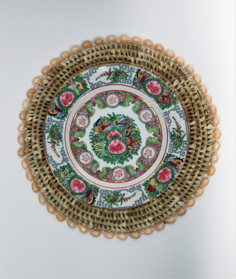 Seashell and Wicker Placemats or Dinner Plate Chargers, Set of 12 For