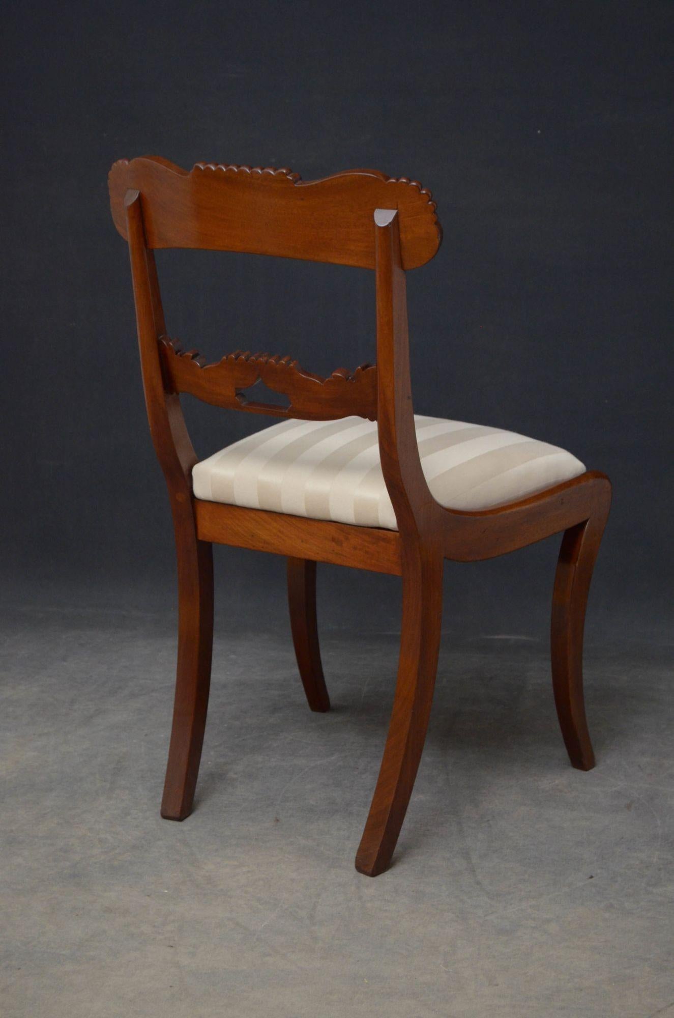 Set Of 12 William IV Mahogany Dining Chairs For Sale 8