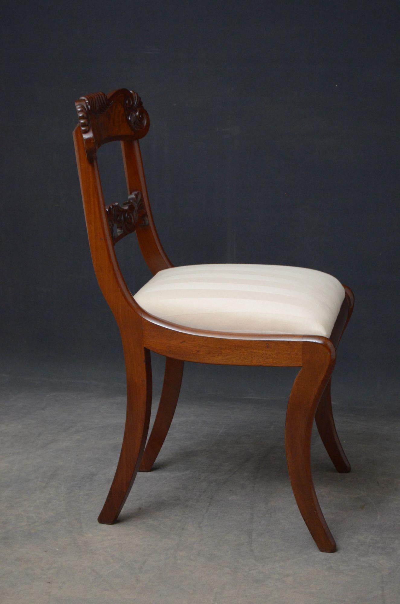 Set Of 12 William IV Mahogany Dining Chairs For Sale 9