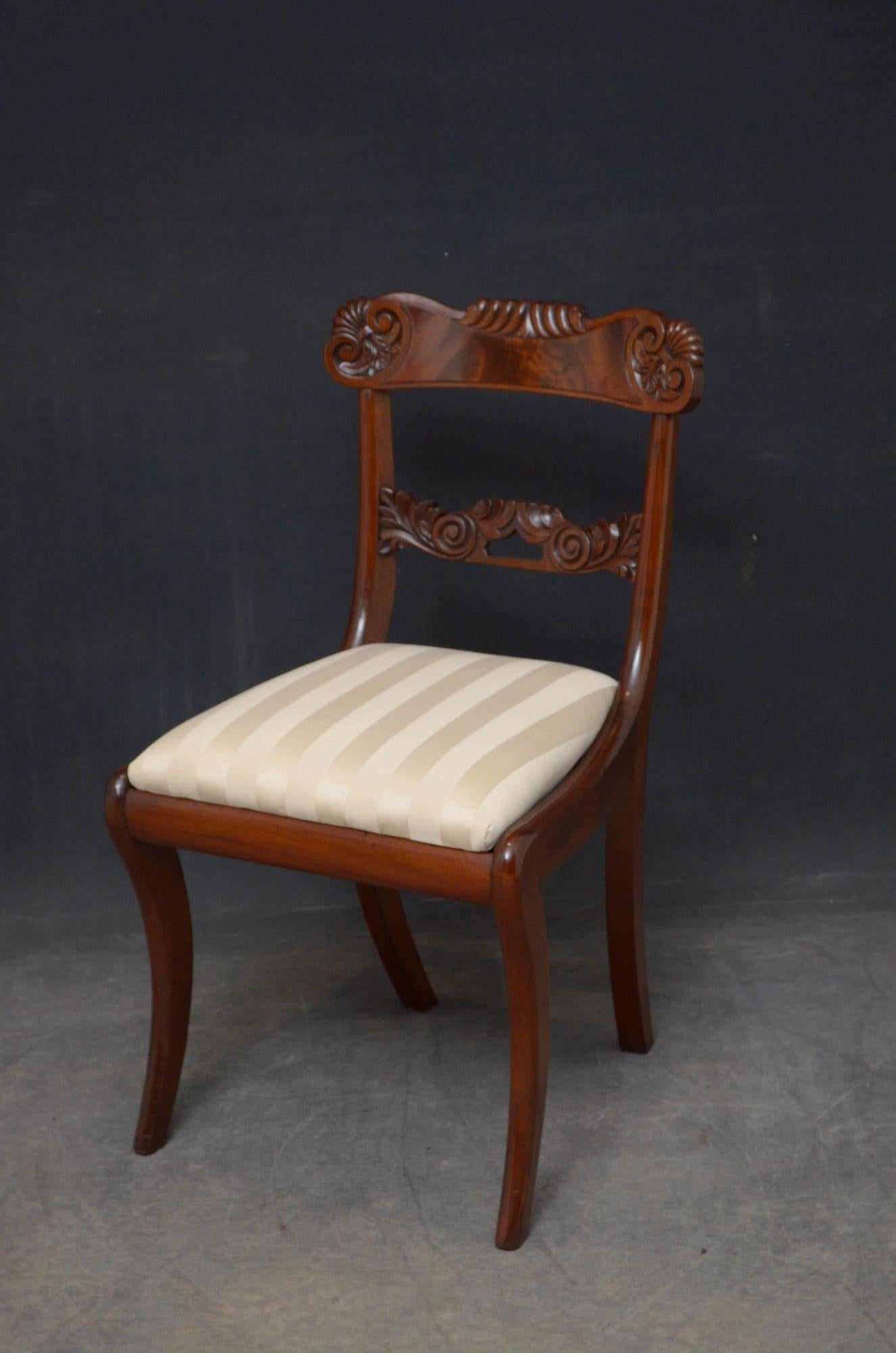 Set Of 12 William IV Mahogany Dining Chairs For Sale 1