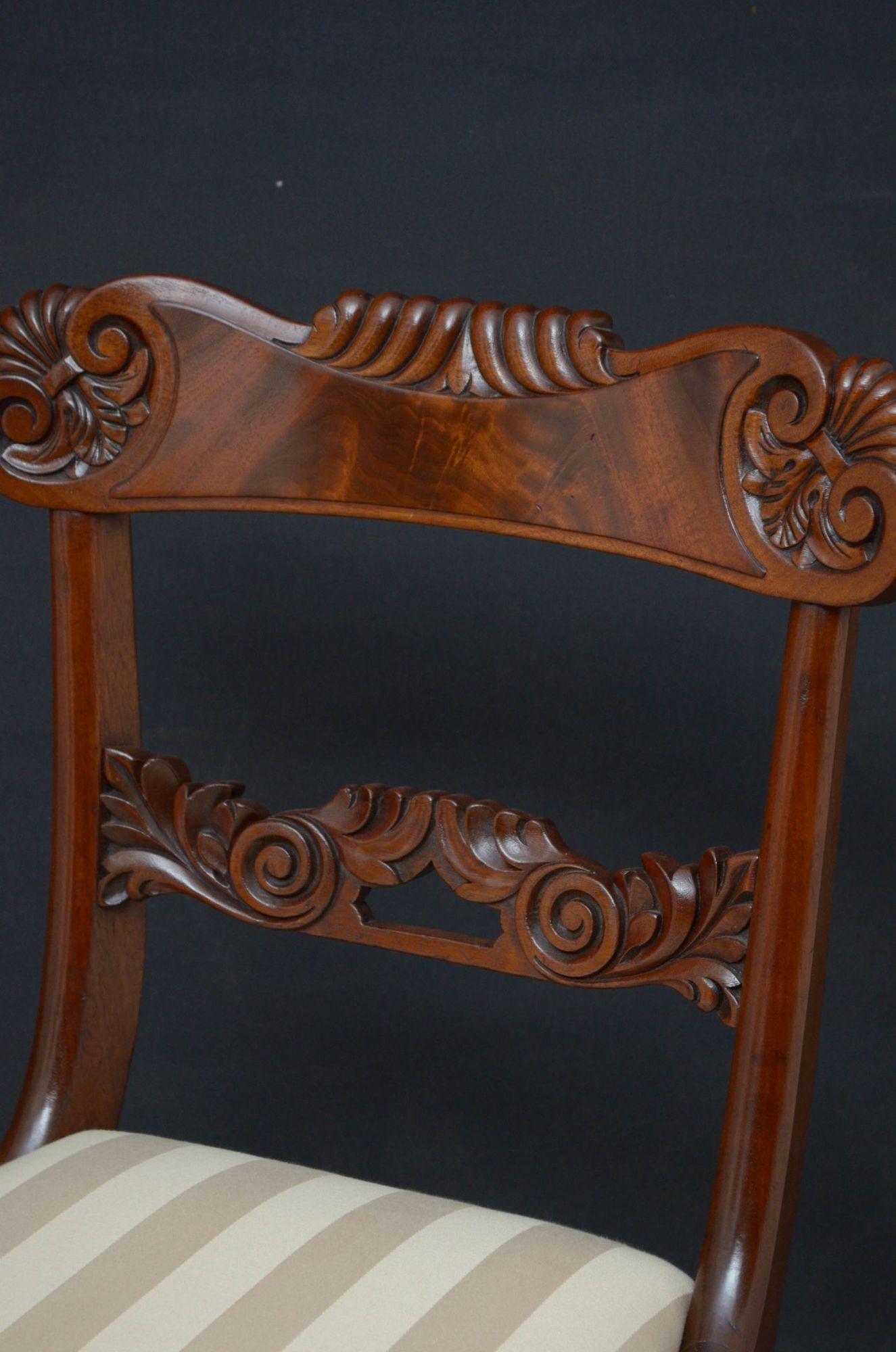 Set Of 12 William IV Mahogany Dining Chairs For Sale 3