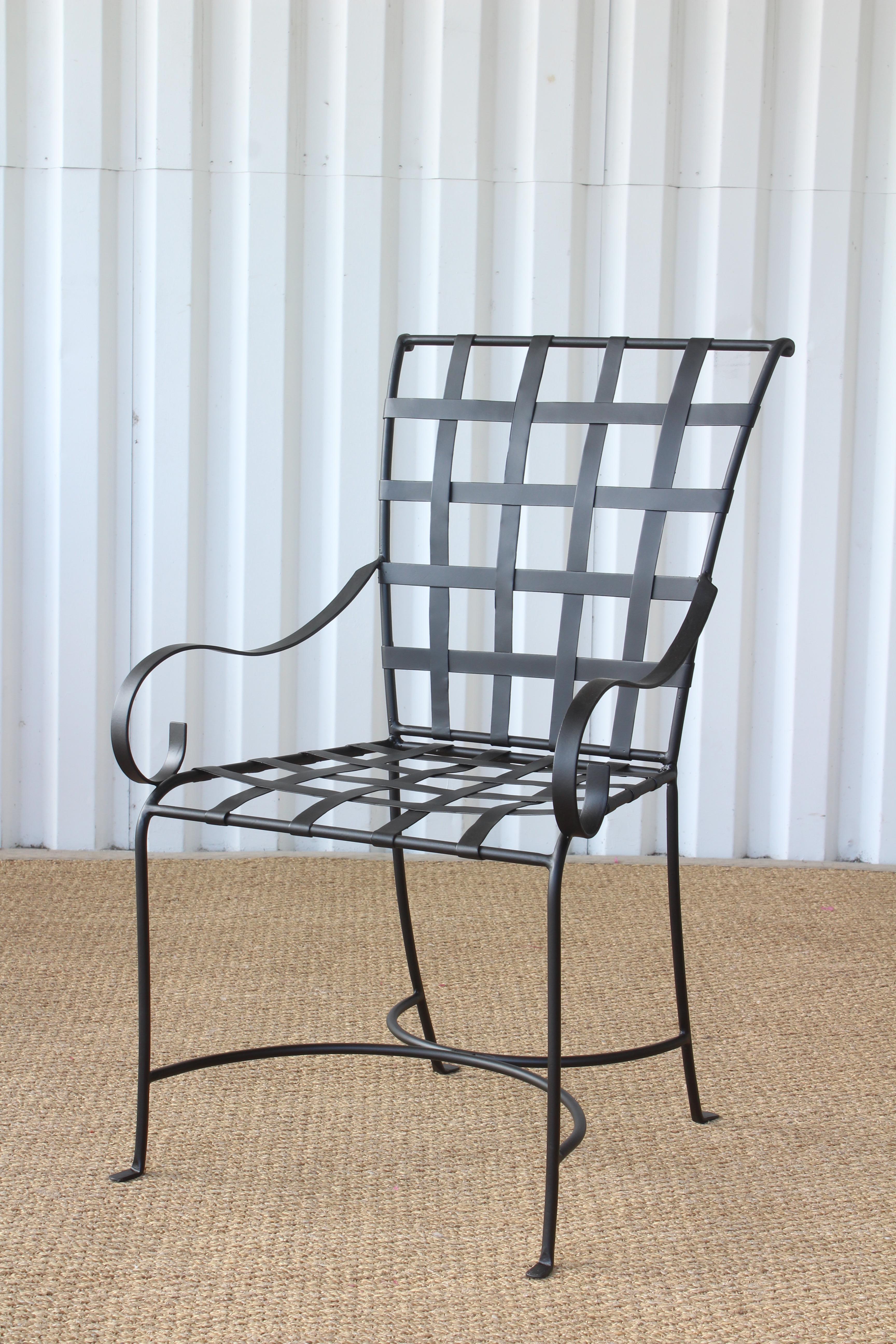 Mid-Century Modern Set of 12 Wrought Iron Chairs in the Style of Mario Papperzini, Italy, 1950s