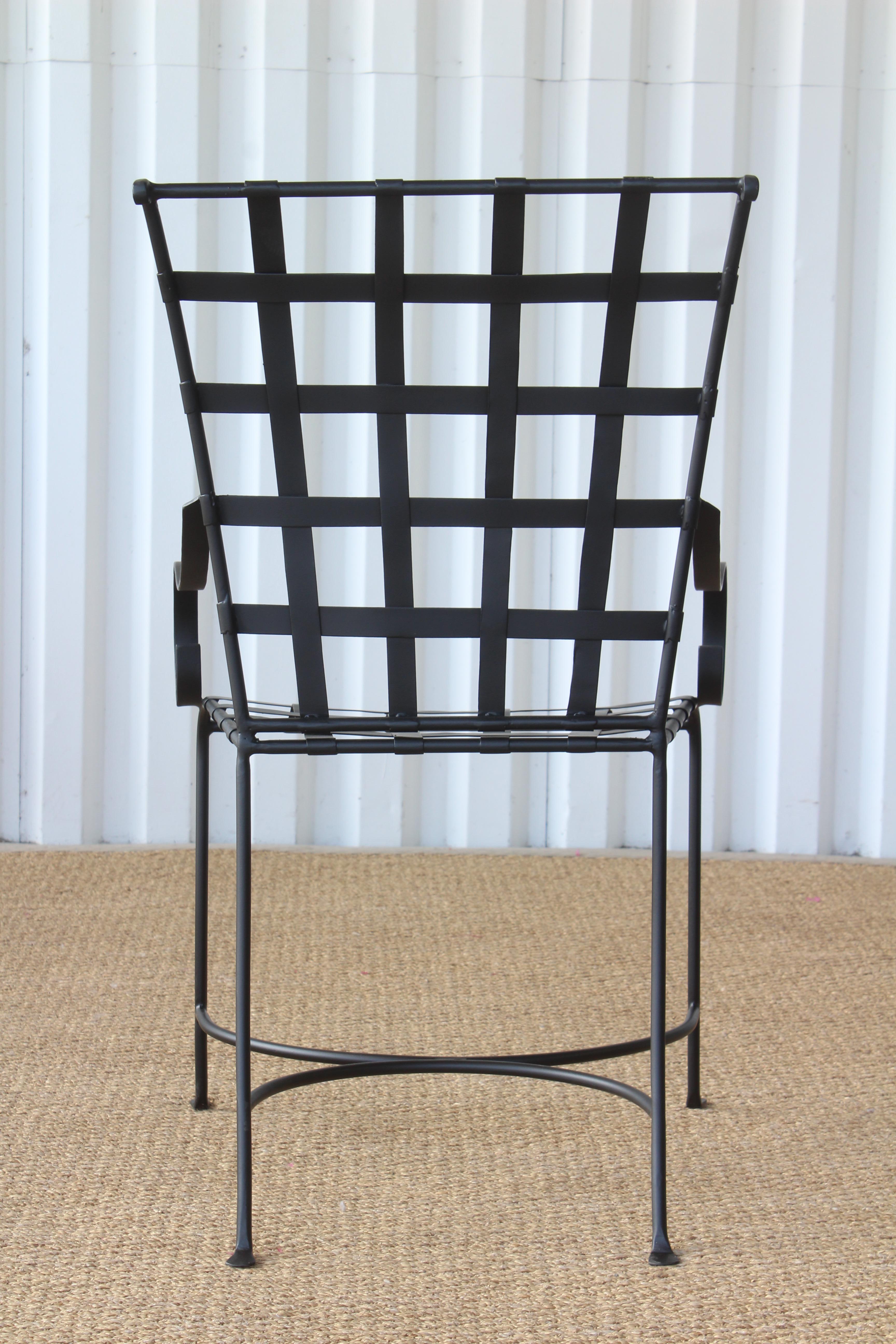 Italian Set of 12 Wrought Iron Chairs in the Style of Mario Papperzini, Italy, 1950s