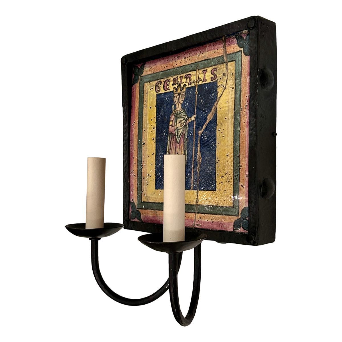 Satz von 12 Zodiac Sconces, pro Paar verkauft im Angebot 1