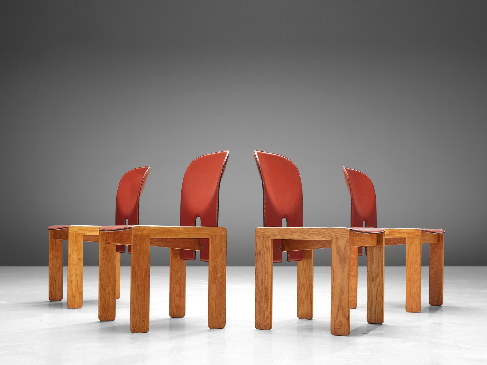 Italian Set of '121' Chairs by Afra & Tobia Scarpa