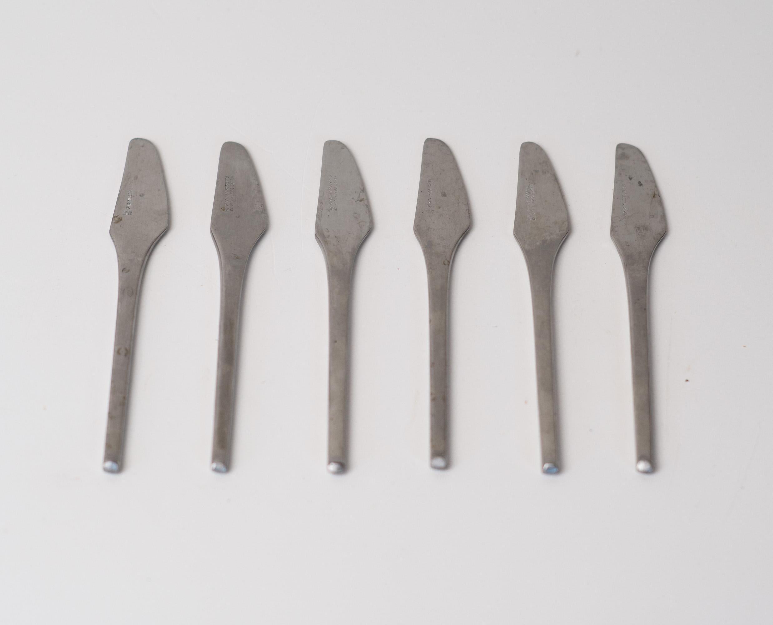 Set of 123 Stanley Roberts Contempra Mid Century Modern Stainless Flatware For Sale 7