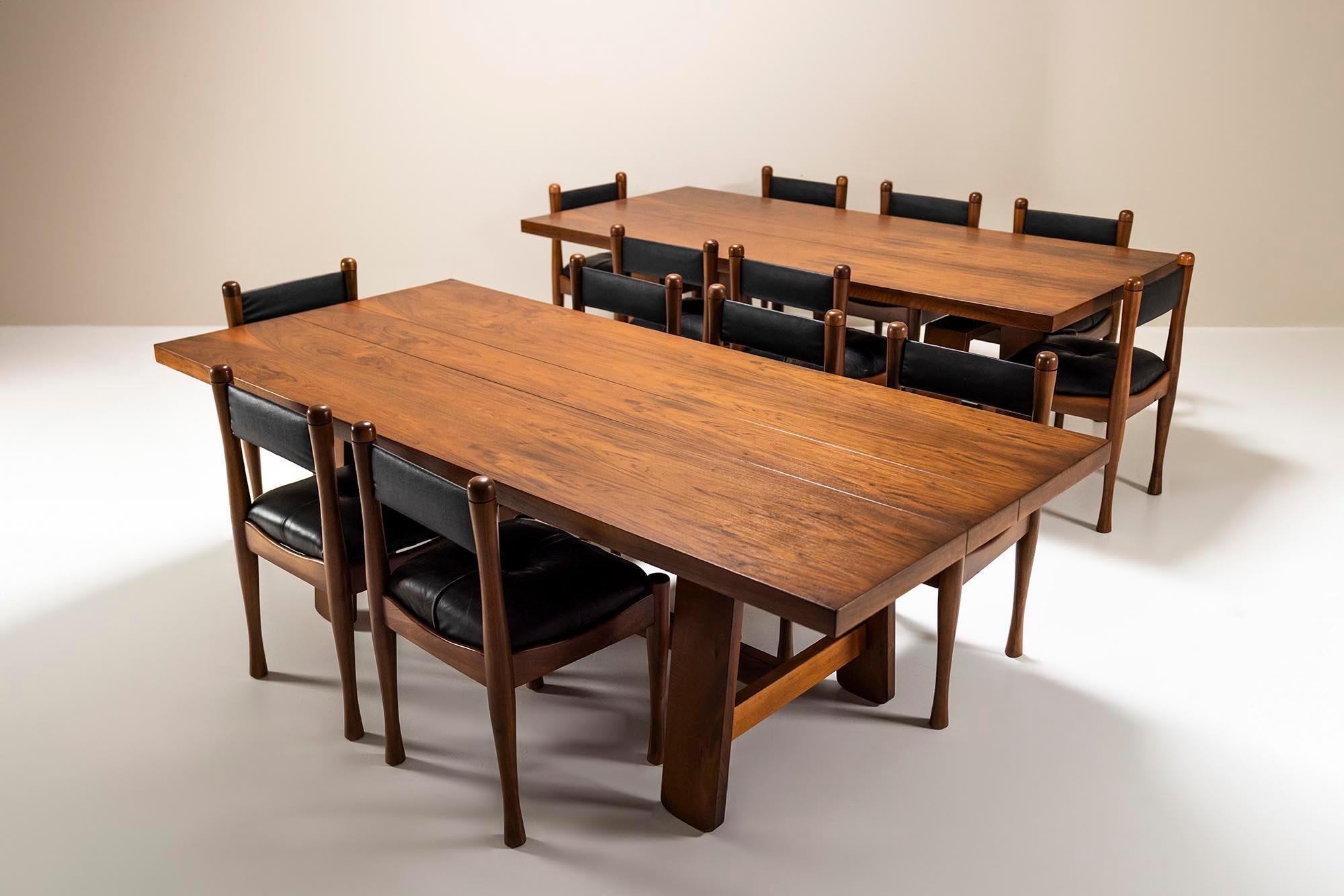 Set of 13 Bernini Chairs Model 620 in Walnut by Silvio Coppola, Italy 1964 9