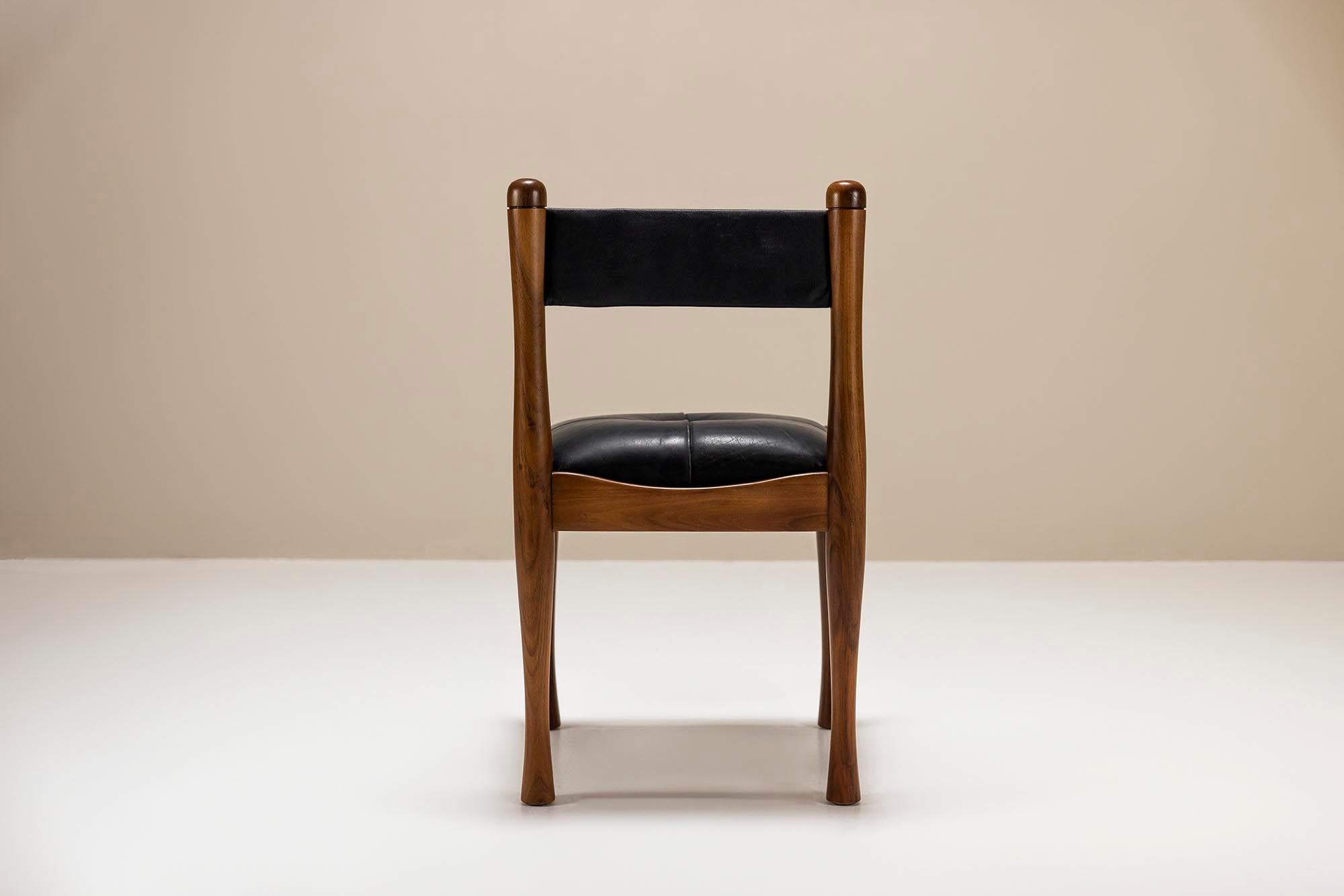 Set of 13 Bernini Chairs Model 620 in Walnut by Silvio Coppola, Italy 1964 1