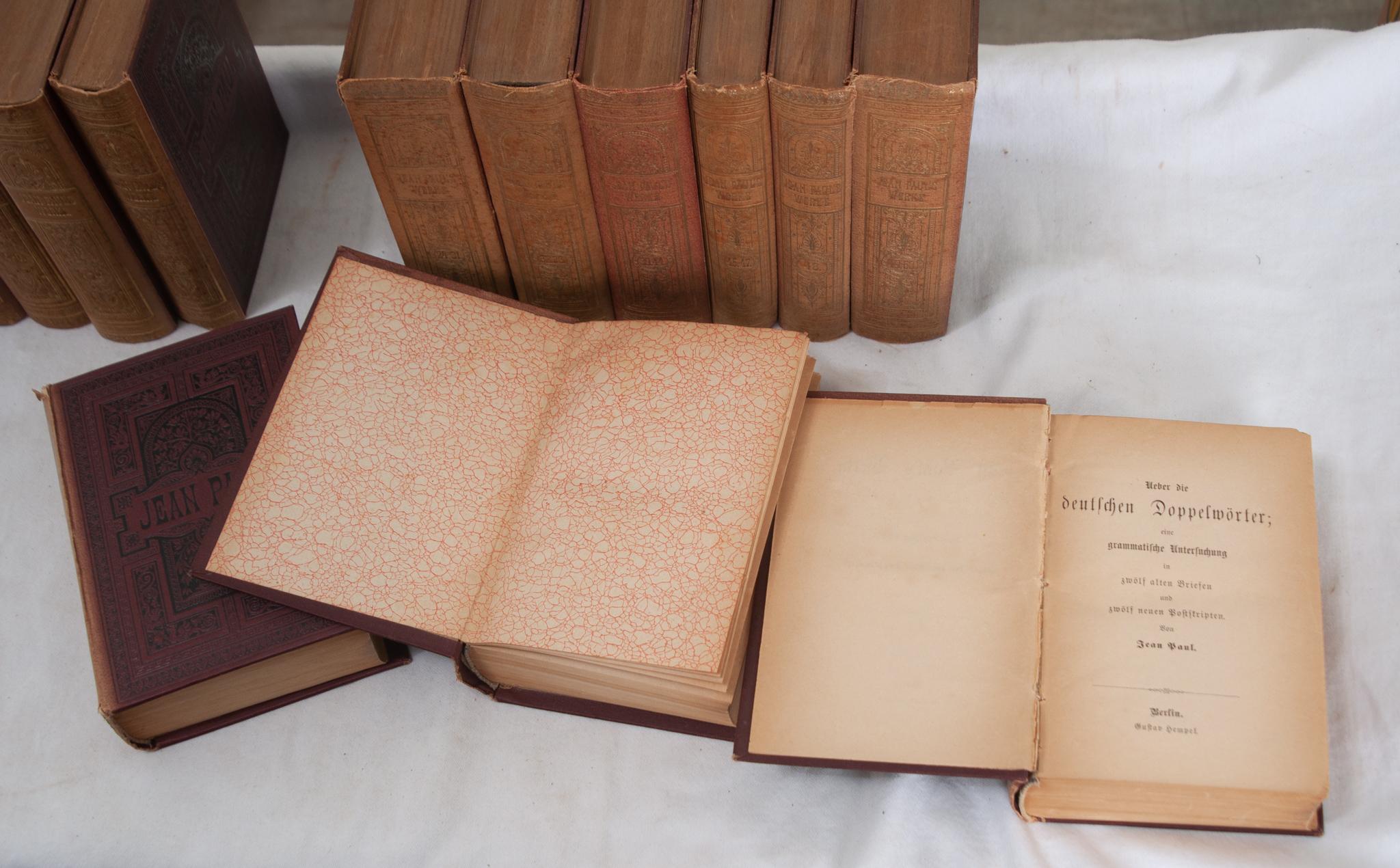 Set of 13 Books by German Novelist Jean Paul In Good Condition For Sale In Baton Rouge, LA