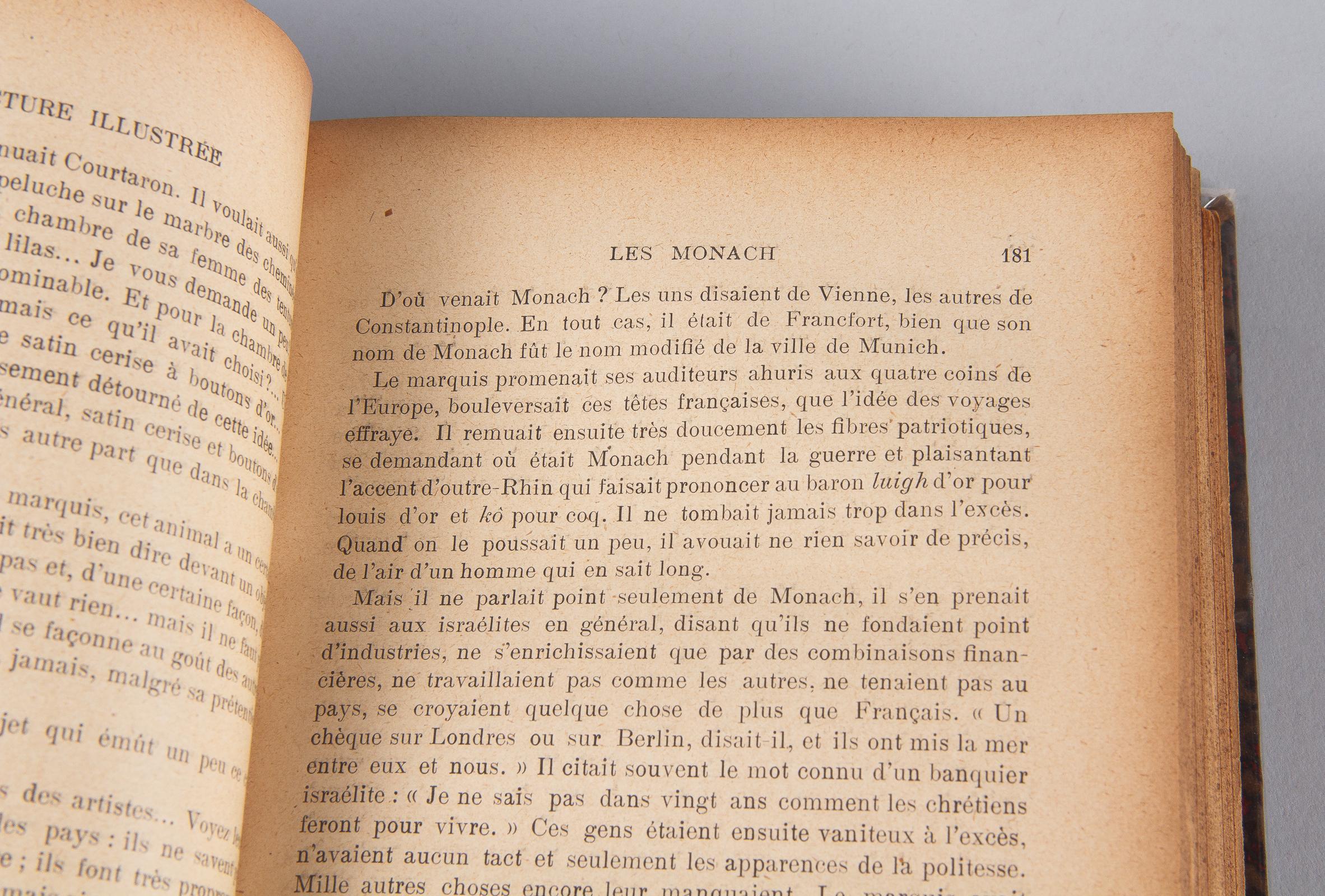 Leather Bound French Books-La Lecture Illustree, Late 1800s 8