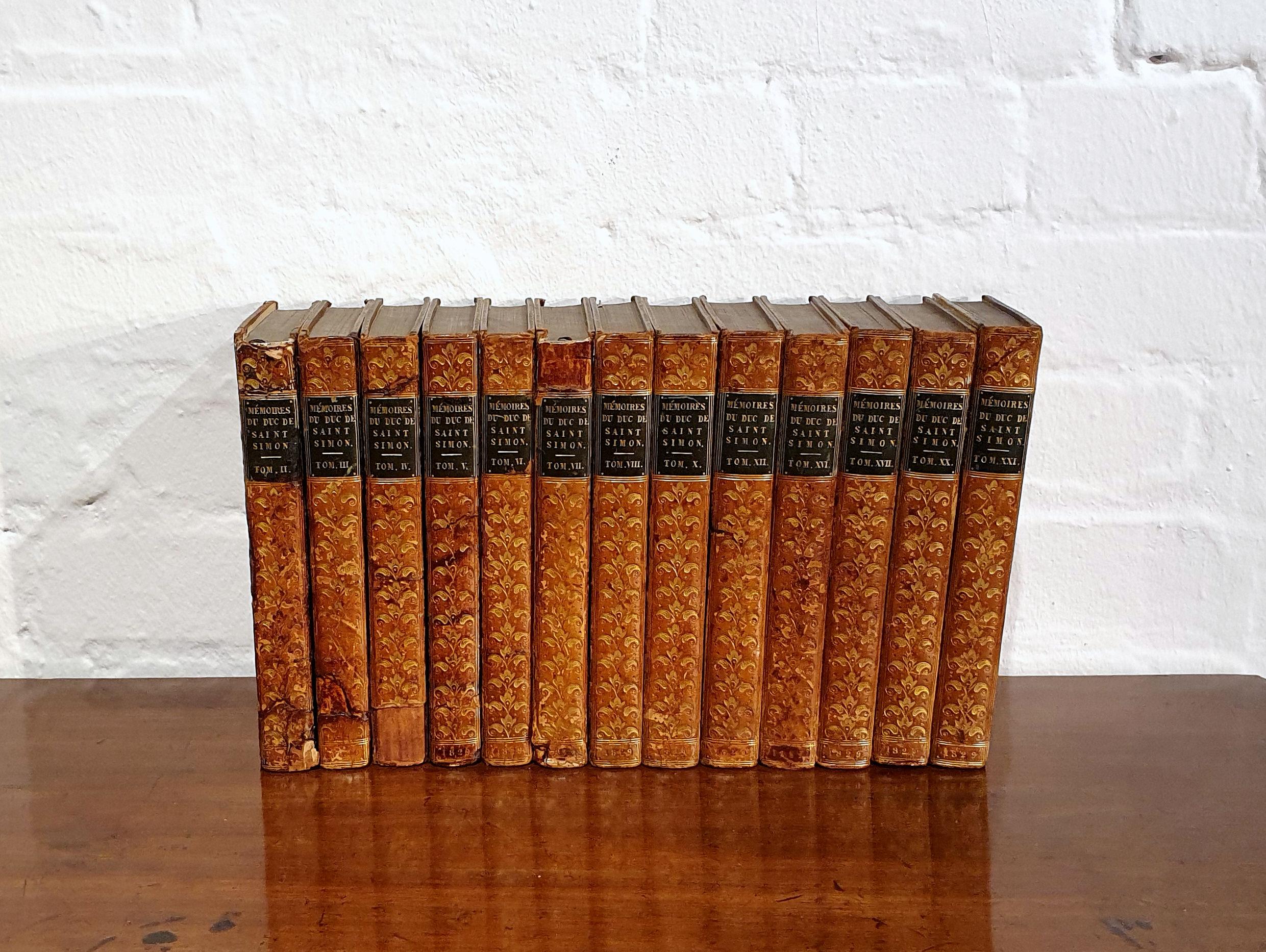 Set of 13 French Leather Bound Books 5