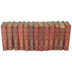 Set of 13 Georg Ebers Works Leather Bound Books, 19th Century