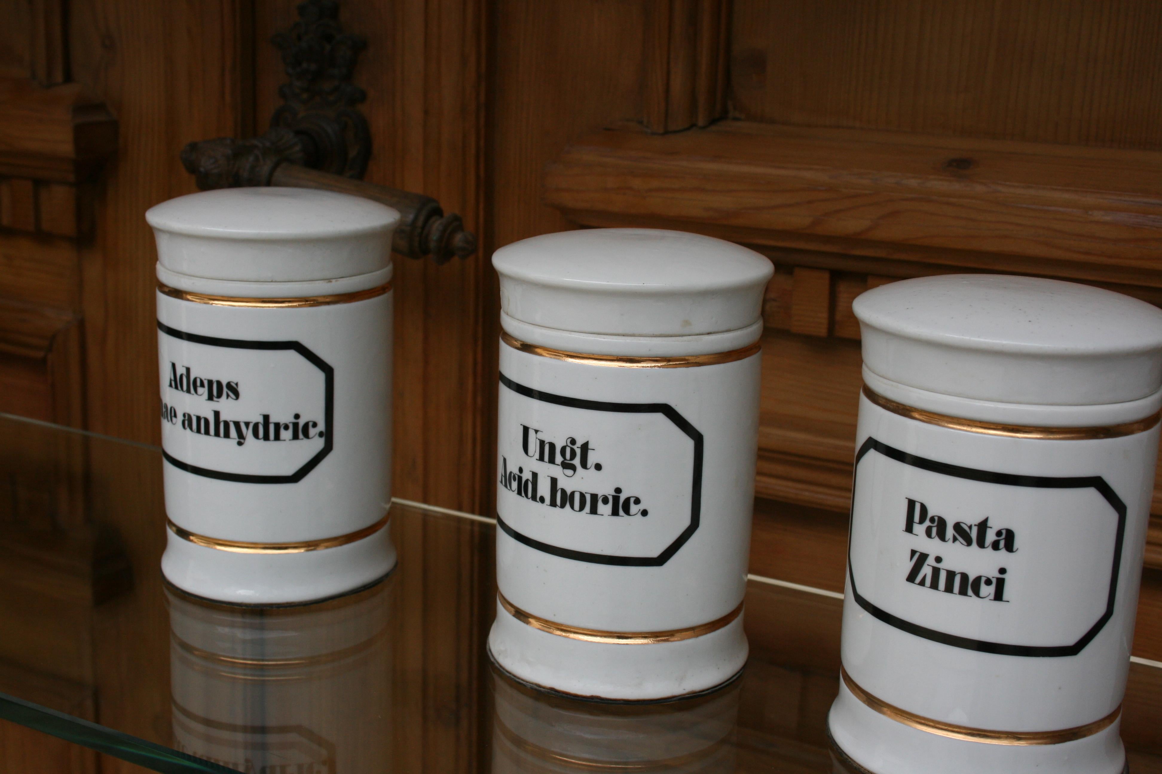 Set of 13 German Apothecary Pharmacy Jars, Early 20th Century 2