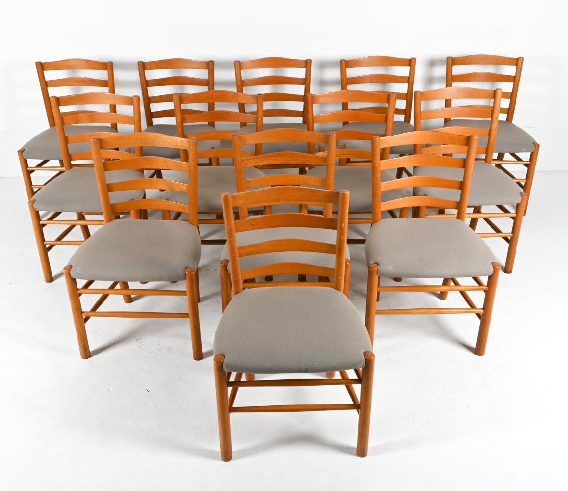 Danish Set of 13 Kaare Klint Church Chairs for Fritz Hansen, Denmark, 1960s For Sale