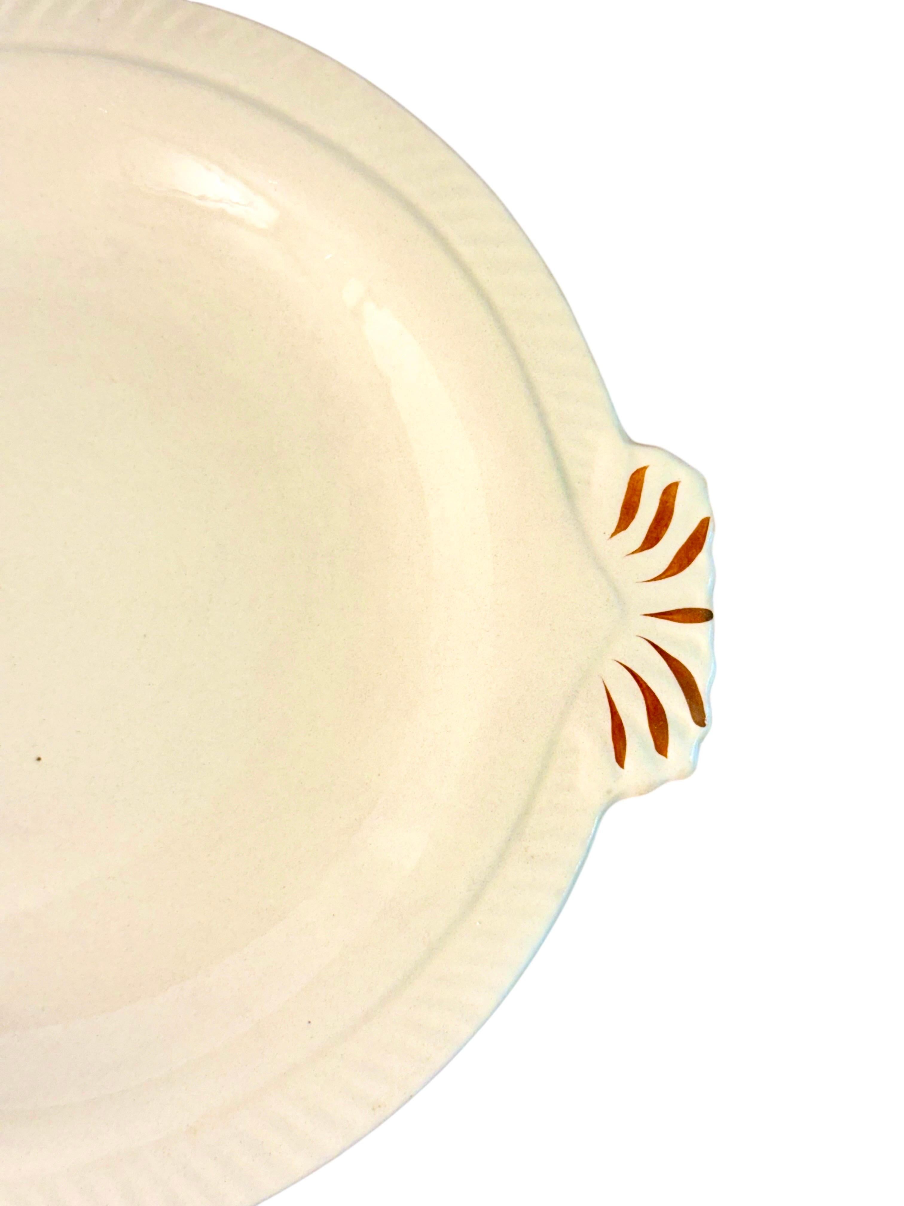 Set of 13 Longwy Fish-Shaped Creamware Plates, 20th Century For Sale 2