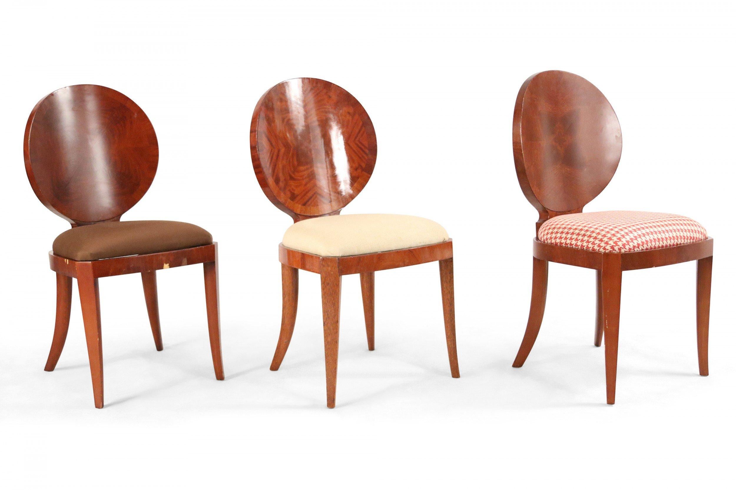 Set of 13 Mid-Century Maple Veneer Oval Back Side Chairs For Sale 13