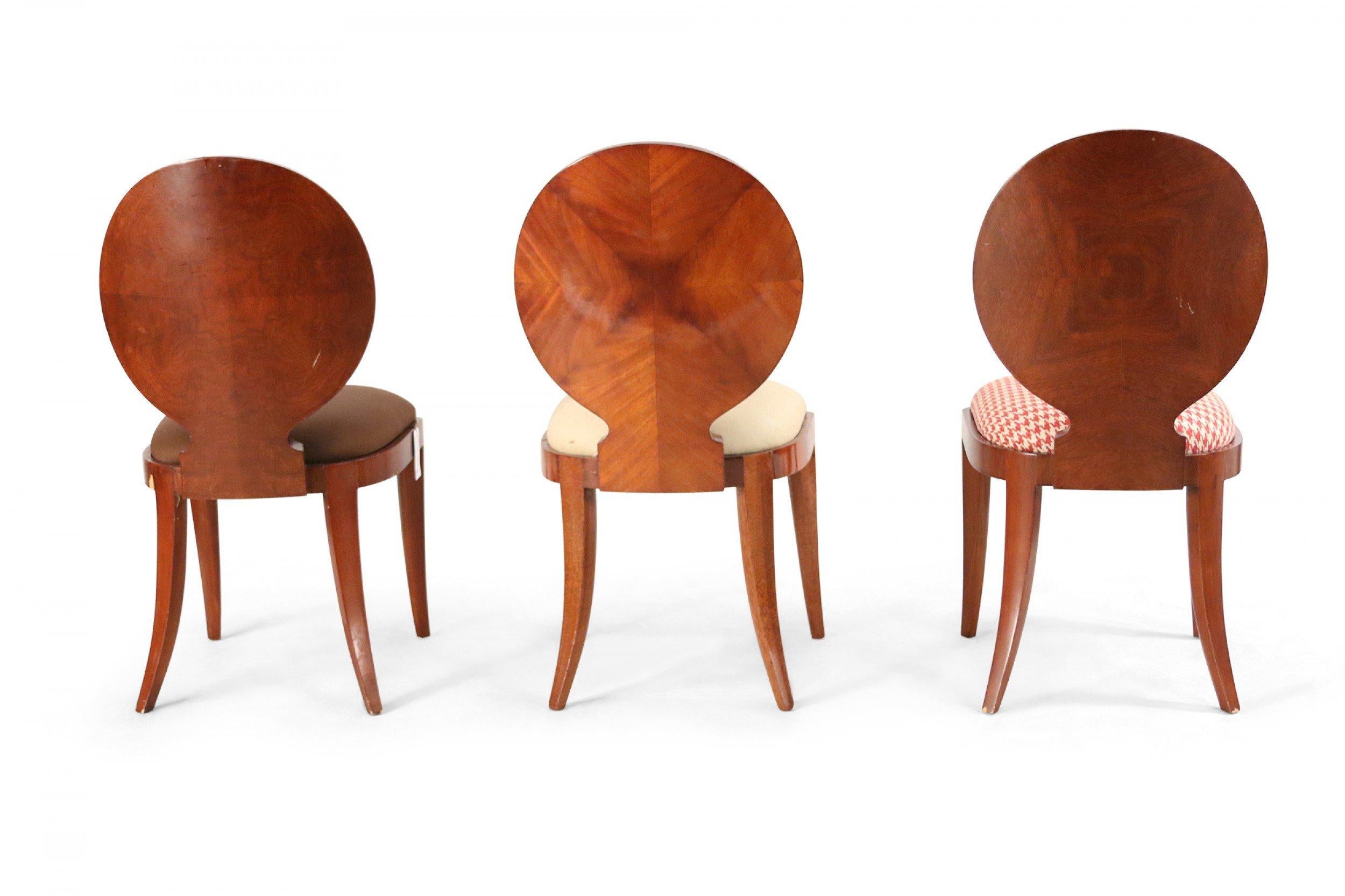 Set of 13 Midcentury Maple Veneer Oval Back Side Chairs In Good Condition For Sale In New York, NY