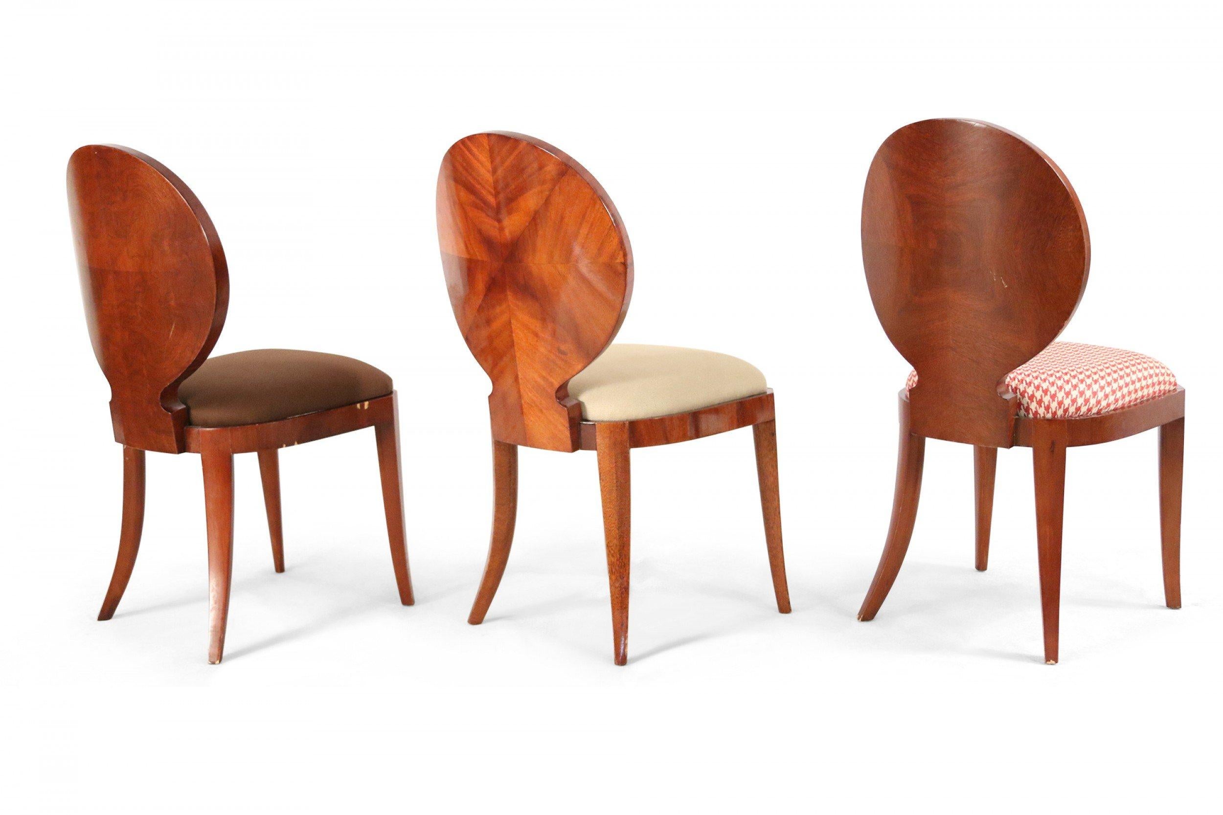 20th Century Set of 13 Midcentury Maple Veneer Oval Back Side Chairs For Sale