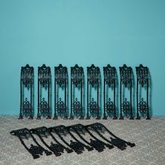 Set of 13 Regency Style 19th Century Cast Iron Balustrades