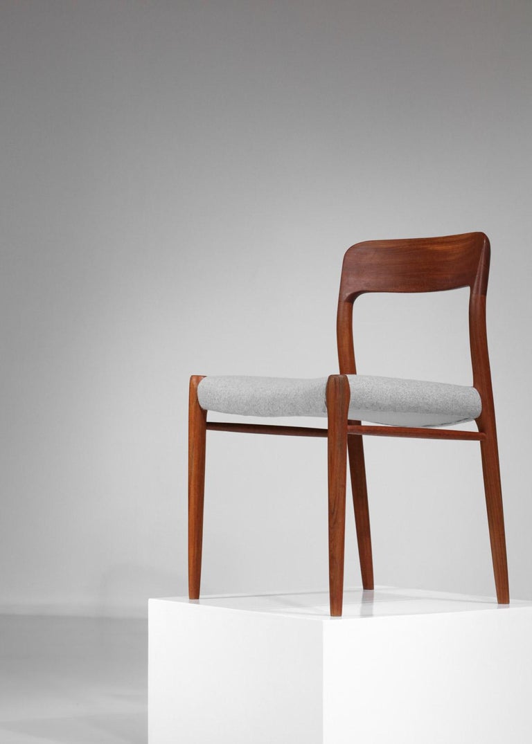 Set of 13 Scandinavian Teak Chairs by Danish Designer Niels Otto Moller B17-E542 For Sale 11