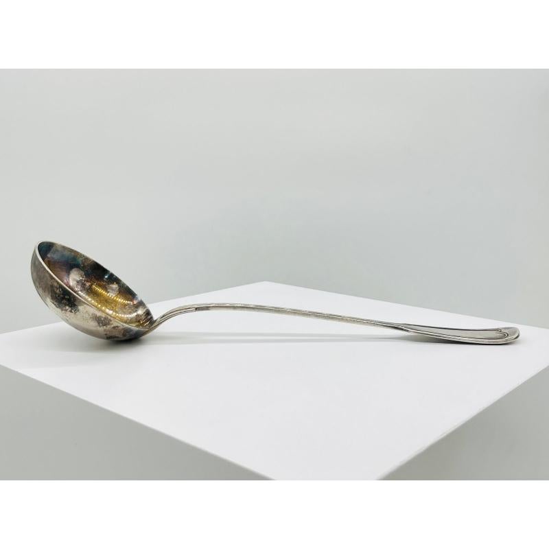 Set di 13 posate da zuppa placcate in argento con cucchiai, forchetta e mestolo, 1900 in vendita 1