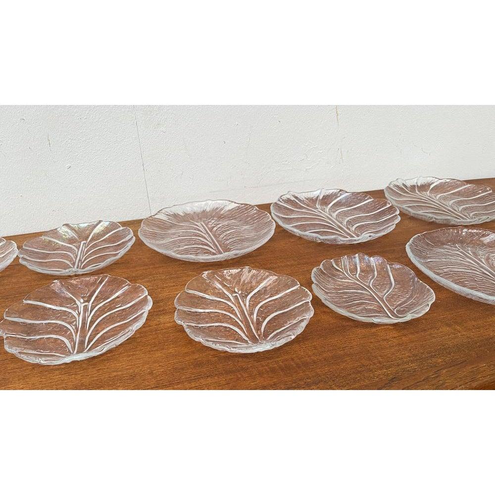 Set of 13 Vintage Swedish Eden Glass Plates by Lars Hellsten for Orrefors, 1970s For Sale 6