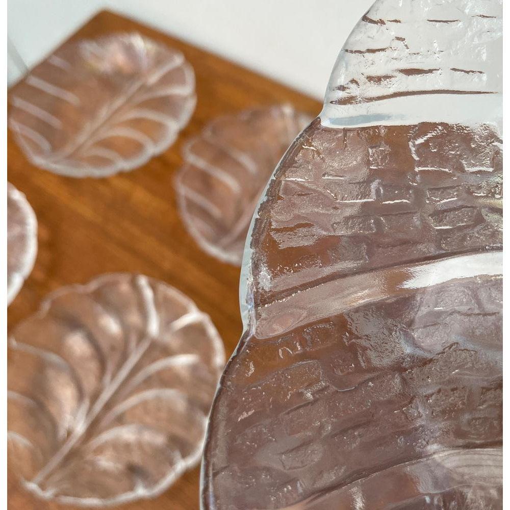 Set of 13 Vintage Swedish Eden Glass Plates by Lars Hellsten for Orrefors, 1970s For Sale 7