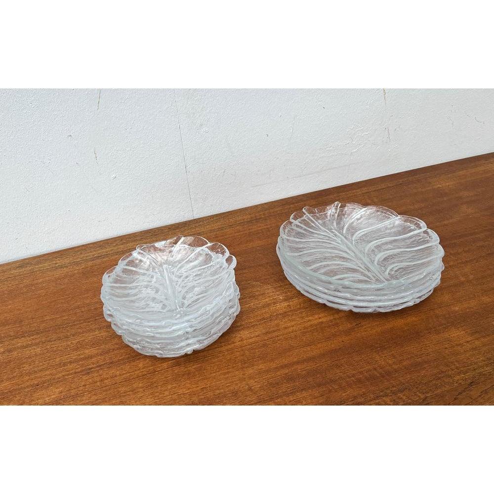 Set of 13 Vintage Swedish Eden Glass Plates by Lars Hellsten for Orrefors, 1970s In Excellent Condition For Sale In Hamburg, DE