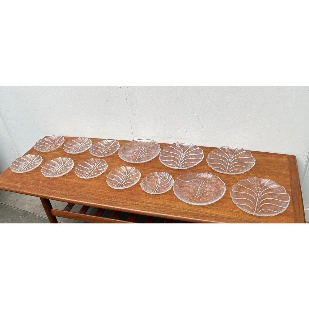 Set of 13 Vintage Swedish Eden Glass Plates by Lars Hellsten for Orrefors, 1970s For Sale 2