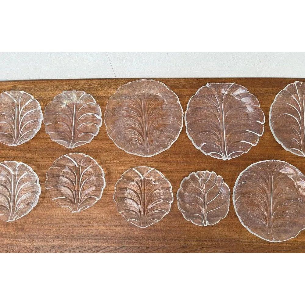 Set of 13 Vintage Swedish Eden Glass Plates by Lars Hellsten for Orrefors, 1970s For Sale 3