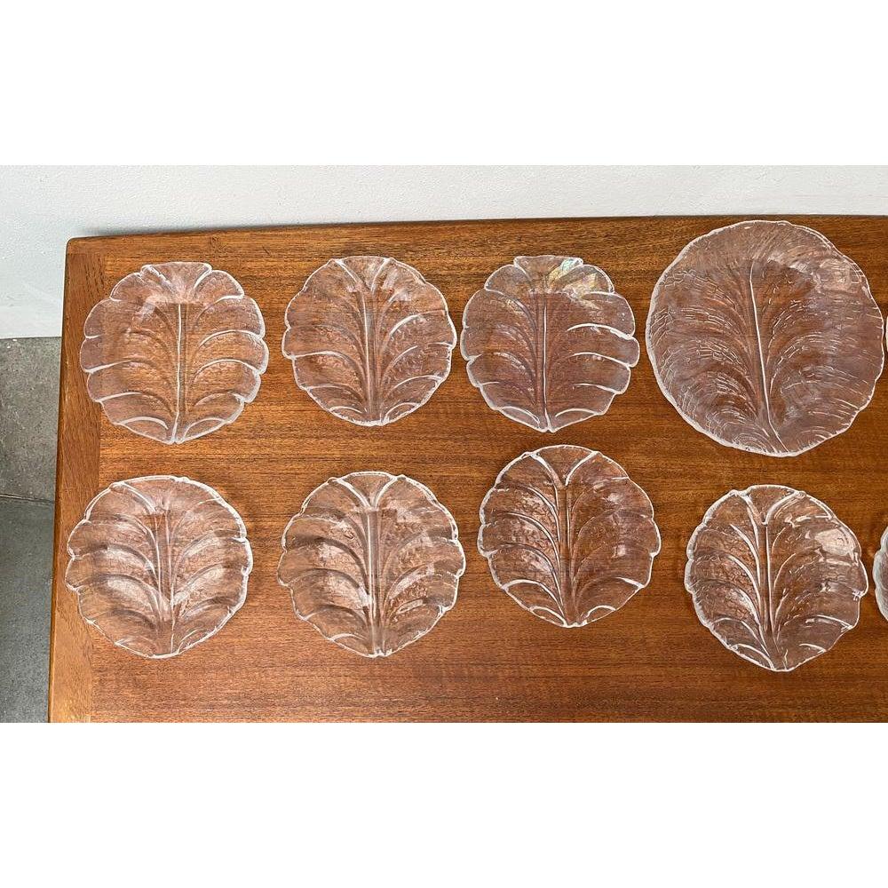 Set of 13 Vintage Swedish Eden Glass Plates by Lars Hellsten for Orrefors, 1970s For Sale 5