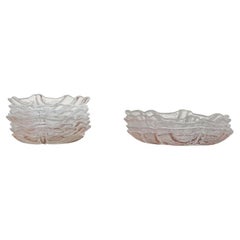 Set of 13 Vintage Swedish Eden Glass Plates by Lars Hellsten for Orrefors, 1970s