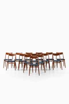 Set of 14 Alfred Christensen Teak Dining Chairs, 1950s