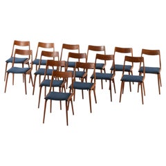 Set of 14 Alfred Christensen Teak Dining Chairs, 1950s