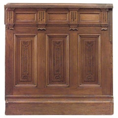 Set of 14 American Victorian Carved Walnut Paneled Room Pieces