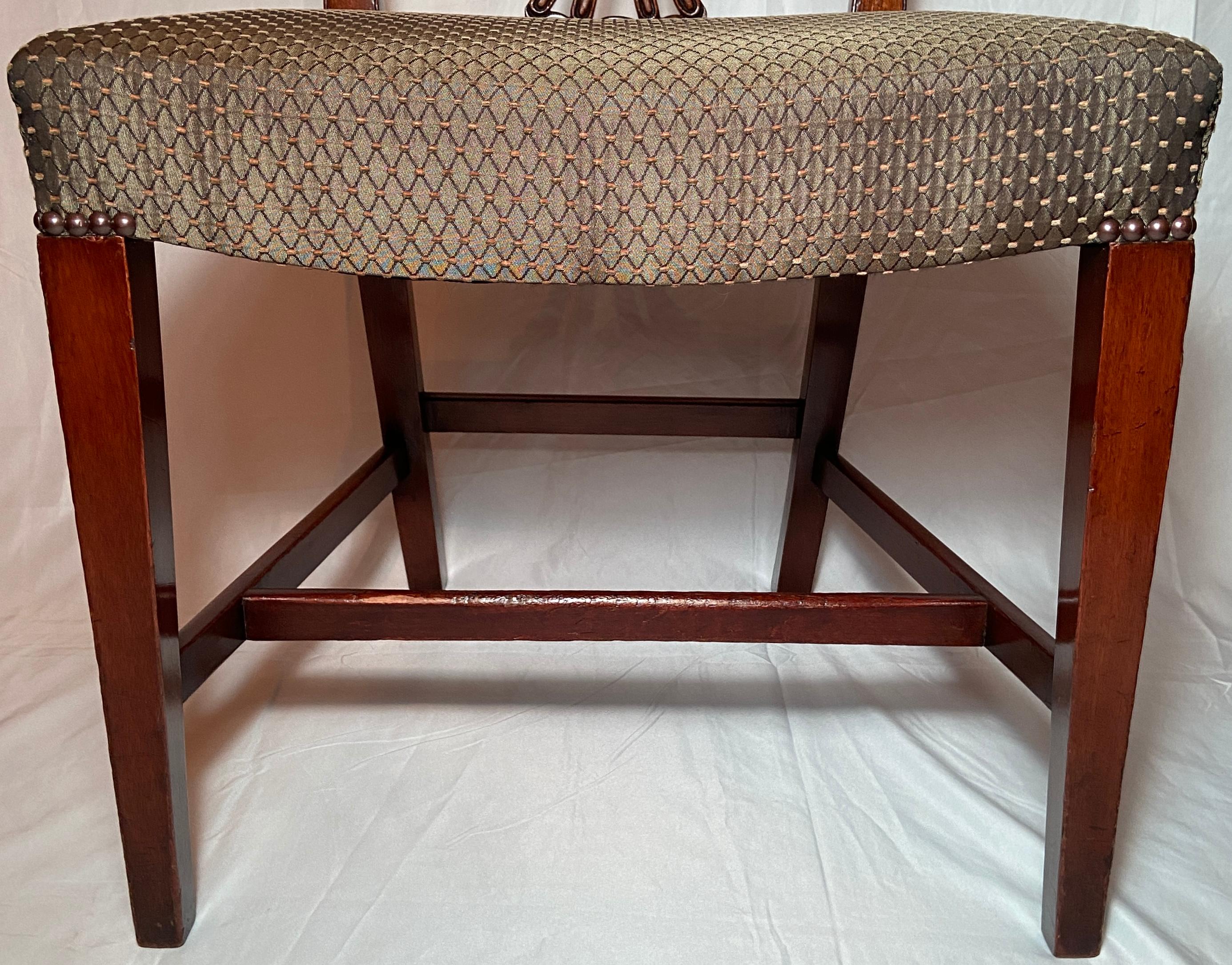 Set of 14 Antique English Hepplewhite Mahogany Dining Chairs, Circa 1900 2