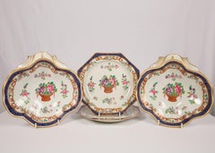 Set di 14 piatti antichi in porcellana francese