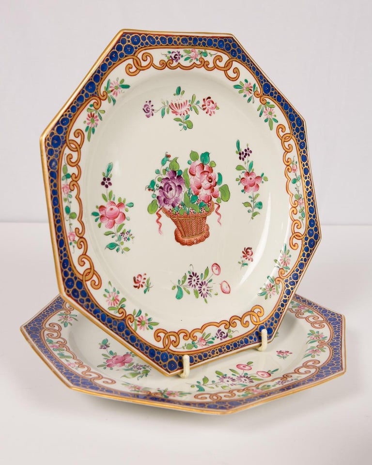 Set of 14 Antique French Porcelain Dishes For Sale at 1stDibs