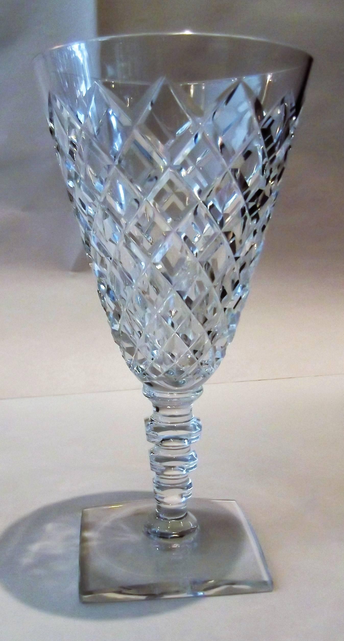 A set of 14 wine stems, hand blown and handcut on a cutting wheel by Hawkes of Corning New York. One of the best American glass makers in the late 19th and early 20th centuries.
Thomas Gibbons Hawkes,
(1846-1913).
Born in Ireland, Hawkes