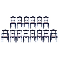 Set of 14 Brazilian Beranger dining chairs from the 19th century