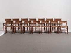 Set of 14 Charlotte Perriand / Robert Sentou Dordogne Chairs, France, 1960s